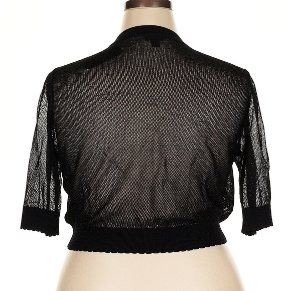 Torrid Pointelle Lace Button Front Crop Cardigan - Picture 2 of 10